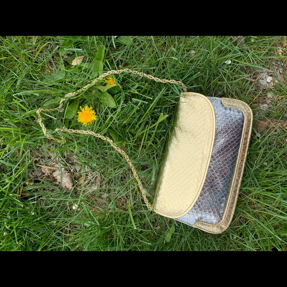 Gold and silver clutch